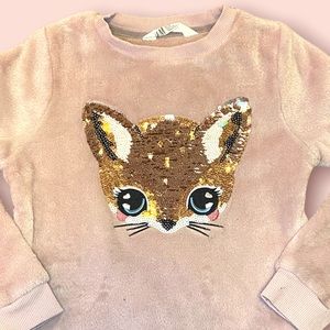 H&M velvet sequin sweatshirt - girls 6X/7